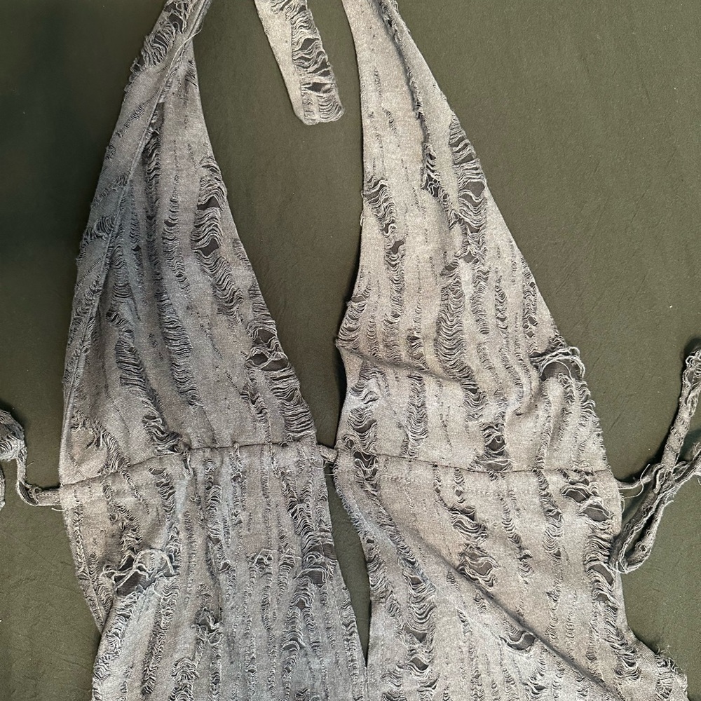 Edikted Charcoal Halter Swim Cover-Up - Picture 4 of 7